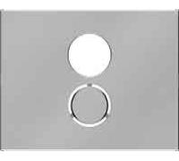 Hager K5 - Plate Audio 1 Hole Open Steel