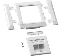 Hager kallysto - Frame + Lid for G3140 2 x RJ45 Grey Clear