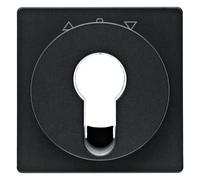 Hager - Lid Q1/Q3 Push Button Switch Blind Print Anthracite