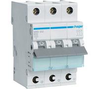 Hager MBS332 circuit breaker B-type 3 3 module(s)