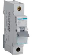 Hager Miniature Circuit Breaker MTN150, 1 Pole, 1 Module, Type B, 6 kA breaking capacity, 50 A