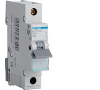 Hager MTN163 Miniature Circuit Breaker, 1 Pole, 1 Module, Type B, 6 kA Breaking Capacity, 63 A Current