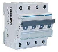 Hager - mun416 a - Magneto-thermic Switch Series Mu, 4P, 16 A, C, Curve 6 KA