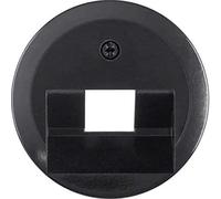 Hager Nostalgia Central Plate for 1 Toma EUA Black
