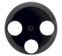 Hager Nostalgia Plate Central 3 Holes tv-r-sat Black