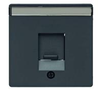 Hager - Plate Central Q.1/q.3 Protection + Label Holder Anthracite