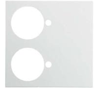 Hager - Plate Push Button Call Double S1/B1/B3/B7 Polar White