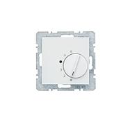 Hager - Plate Series 1/B1/B3/B7 Thermostat with Switch Polar White