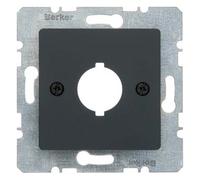 Hager - Plate with Frame Diameter 18.8 K1/B1/B3/B7 Anthracite