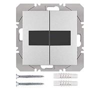 Hager - Push Button Surface Double Solar usbquicklink SM Without B Aluminium