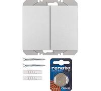 Hager - Push Button Surface Double usbquicklink SM K1 Aluminium