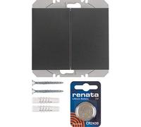 Hager - Push Button Surface Double usbquicklink SM K1 Anthracite