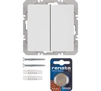 Hager - Push Button Surface Double usbquicklink SM Q1 Polar White