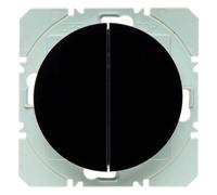 Hager - Push Button Surface Double usbquicklink SM RX Black