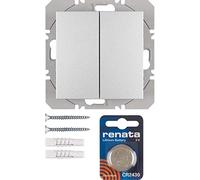 Hager - Push Button Surface Double usbquicklink SM Without B Aluminium