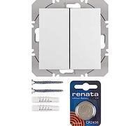 Hager - Push Button Surface Double usbquicklink SM Without B Polar White