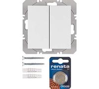 Hager - Push Button Surface Double usbquicklink SM without B Polar White Matte
