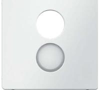 Hager Q.1 - Central Plate for Outlet Polar White Speaker