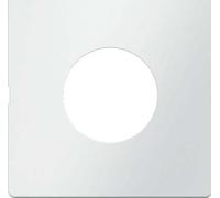 Hager Q.1 - Central Plate for Push Button Lamp E10 Polar White