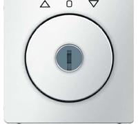 Hager Q.1 - Central Plate Key 3 Position for Blind Polar White