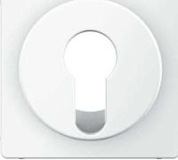 Hager Q.1 - Central Plate with Lock Polar White
