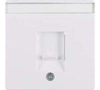 Hager Q.1 - Central Plate with Protection + Label Holder Polar White