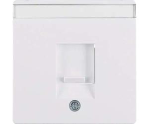 Hager Q.1 - Central Plate with Protection + Label Holder Polar White