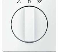 Hager Q.1 - Central Plate with Remote Control for Blind Polar White
