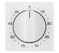 Hager Q.1 - Central Plate with Remote Control for Timer 120 Minutes Polar White