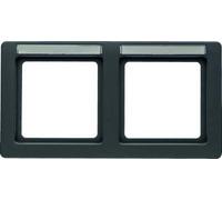 Hager Q.1 - Frame 2 Elements Horizontal Q1 Label Anthracite Velour