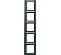 Hager Q.1 - Frame 5 Elements Vertical Label Holder Anthracite Velvet