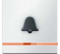 Hager Q.1 - Key with Lens + Simbolo Ringer Polar White