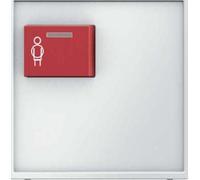 Hager q.1 - Lid with Red Button Called Up White Polar