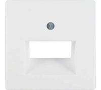 Hager Q.1 - Plate Central Communication for 2RJ Polar White