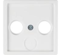 Hager Q.1 - Plate TV/FM/SAT White Polar