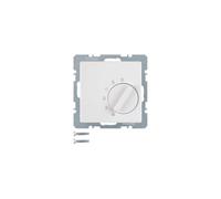 Hager Q.1 - Plate with Thermostat Mechanism Polar White