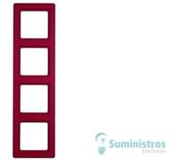 Hager Q.1 Wall Plate Frame 4 Elements Red