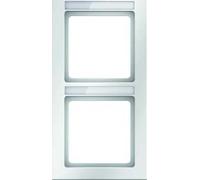Hager q.3 - Frame 2 Element Vertical Q3 portaetiquetas Polar White Velvet