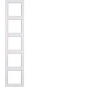 Hager q.3 - Frame 5 Elements Polar White Velvet