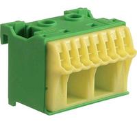 Hager Quick Connect PE Terminal Block KN10E, Green,Yellow