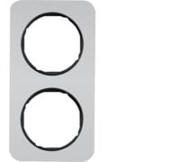 Hager r.1 - Frame R1 2 Elements Aluminium/Black