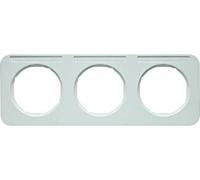 Hager r.1 - Frame R1 3 Elements Horizontal Label Holder White Polar Gloss