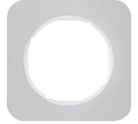 Hager r.1 - Frame r1 Aluminium 1 Element Polar White