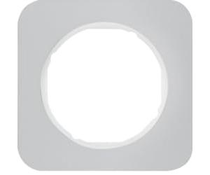 Hager r.1 - Frame r1 Aluminium 1 Element Polar White