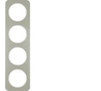 Hager r.1 - Frame R1 Steel 4 Elements White Polar