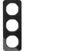 Hager R.1 - Framework R1 3 Elements Black Glass