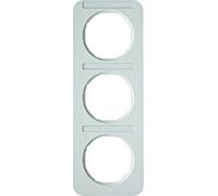 Hager R.1 - Framework R1 3 Elements Vertical portaetiquetas Polar White Brightness
