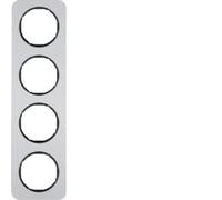 Hager R.1 - Framework R1 4 Elements Aluminium/Black