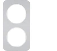 Hager R.1 - Framework R1 Aluminium 2 Elements White Polar