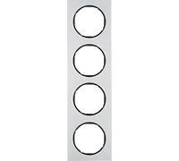 Hager R.3 - Framework R3 4 Elements Aluminium/Black